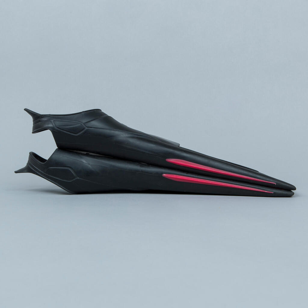 TOPFINS 900 RIGID LONG SWIMMING FINS - BLACK RED