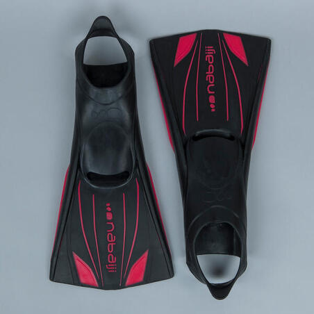 Ласти Topfins 900 для плавання довгі жорсткі чорні/червоні