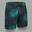 Short de bain 15" Homme - 100 palm noir turquoise