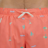 Men’s Surfing Boardshorts - BS 100 Cosmic Coral