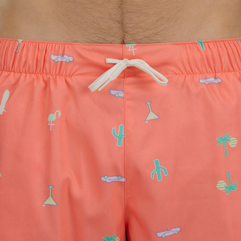 Surf boardshort standard 100 COSMIC CORAIL