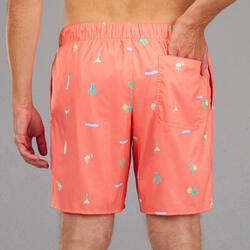 Surf boardshort standard 100 COSMIC CORAIL