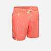 Pantaloneta playera de baño para hombre Olaian BS100 Cosmic coral