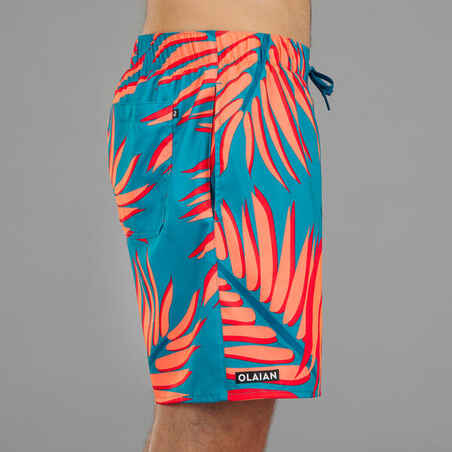 Surfing boardshorts standard 100 BIGPALM  BLUE