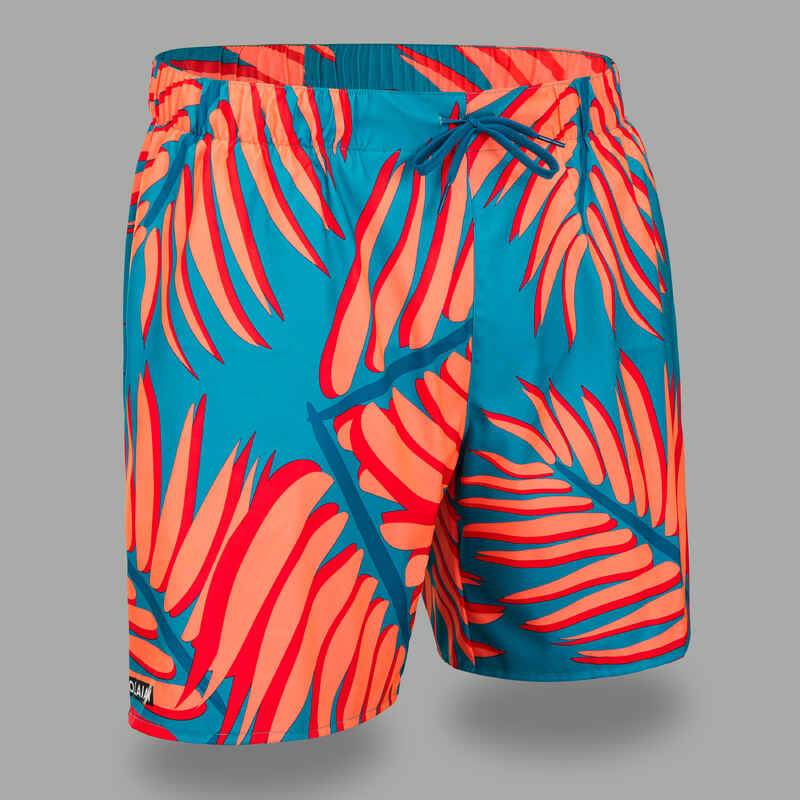 Surfing boardshorts standard 100 BIGPALM  BLUE