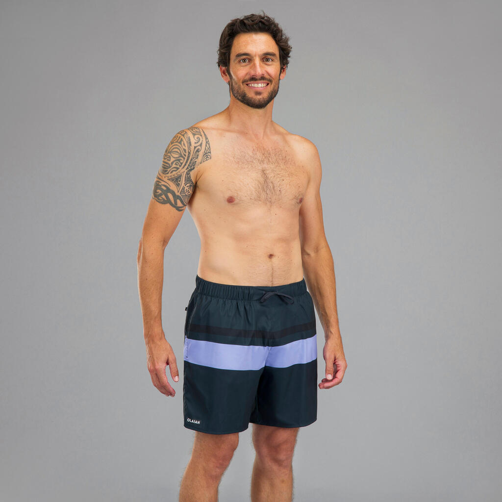 Surf boardshort standard 100 PALMITO BLACK