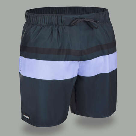 Surf boardshort standard 100 POPSTRP BLACK