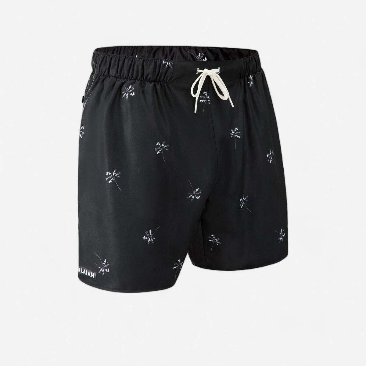 Short de bain 15" homme - 100 palmito noir