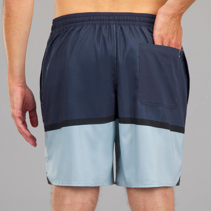 Boardshorts lang Surfen 100 Trendy blau