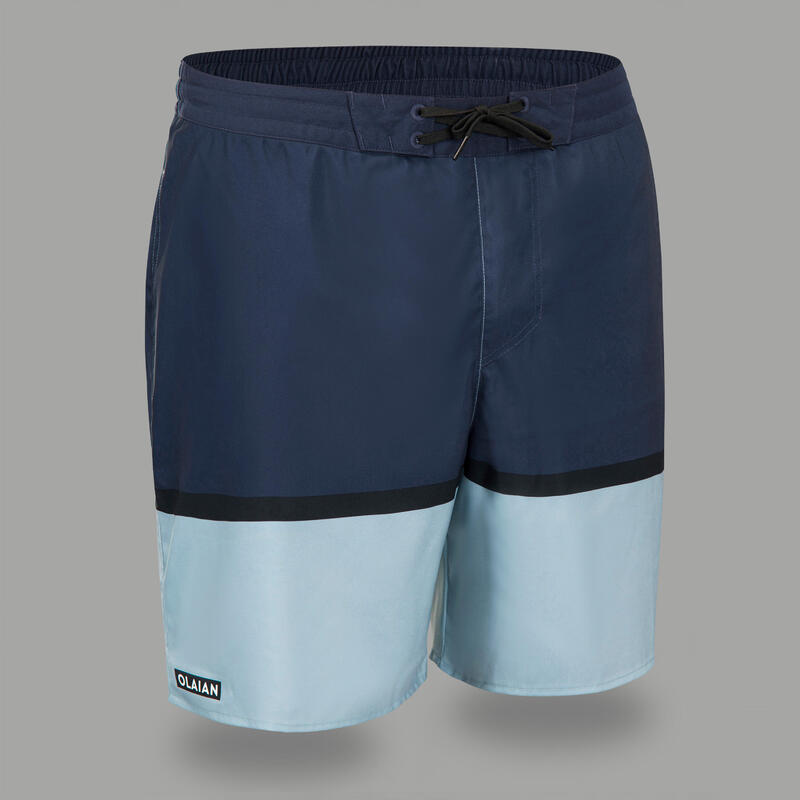 長版衝浪褲100－時髦藍