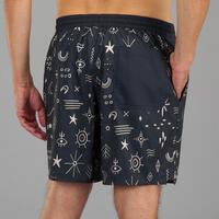 Surf boardshort long 100 SYMBOL BLACK