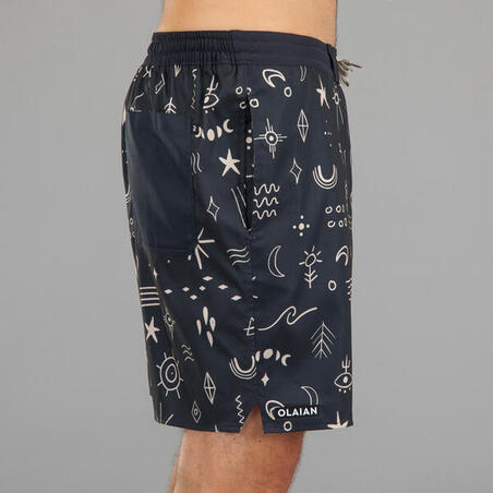 Surf boardshort long 100 SYMBOL BLACK