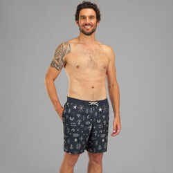 Boardshort surf 100 long SYMBOL BLACK