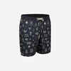 Boardshorts Surfen 100 long Eco Symbol schwarz