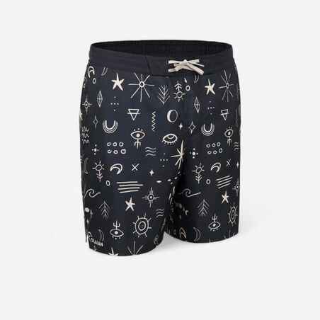 Boardshort surf 100 long SYMBOL BLACK