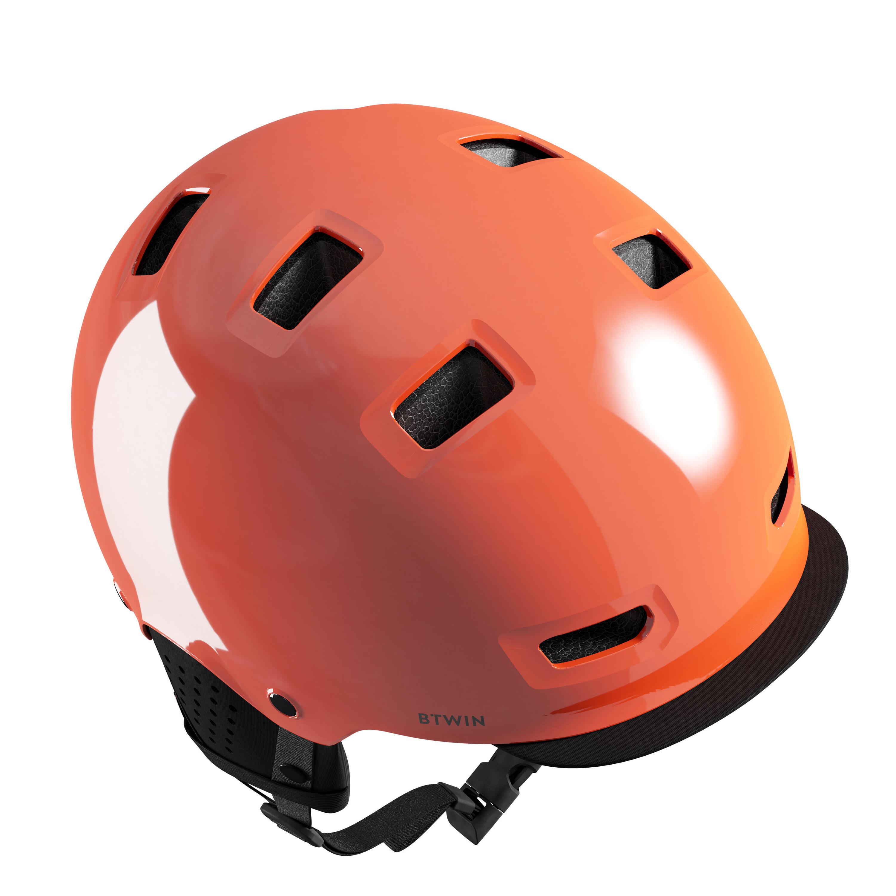 BTWIN City Cycling Bowl Helmet 500 - Coral