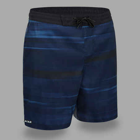 Modre daljše plavalne kratke hlače 100