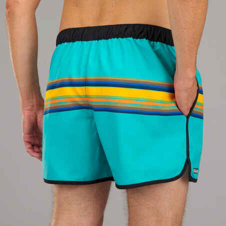 Σορτς boardshorts 100 eco SUNSTRIPE για surf ΠΡΑΣΙΝΟ