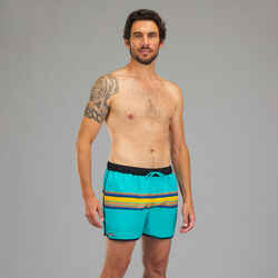 Σορτς boardshorts 100 eco SUNSTRIPE για surf ΠΡΑΣΙΝΟ