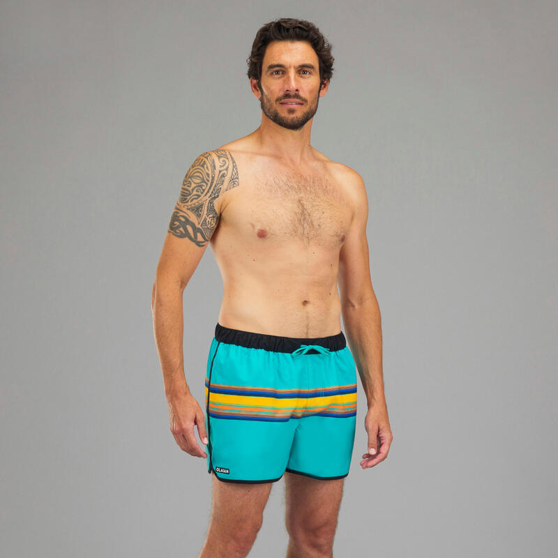 Boardshort surf 100 court SUNSTRIPEGREEN