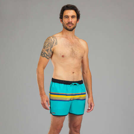 Boardshort surf 100 court SUNSTRIPEGREEN