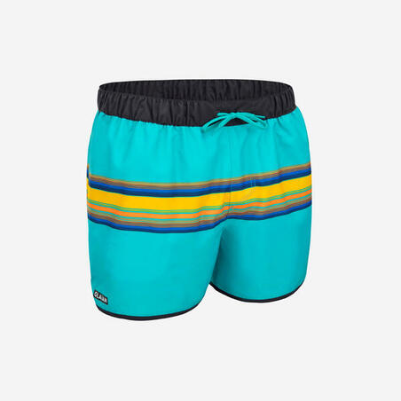 Boardshorts 100 surf korta SUNSTRIPEGREEN