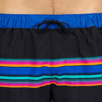 Surfing Short Boardshorts 100 - SUNSTRIPE BLACK