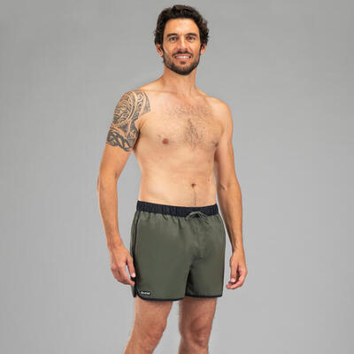 Korte zwemshort heren 100 momo kaki