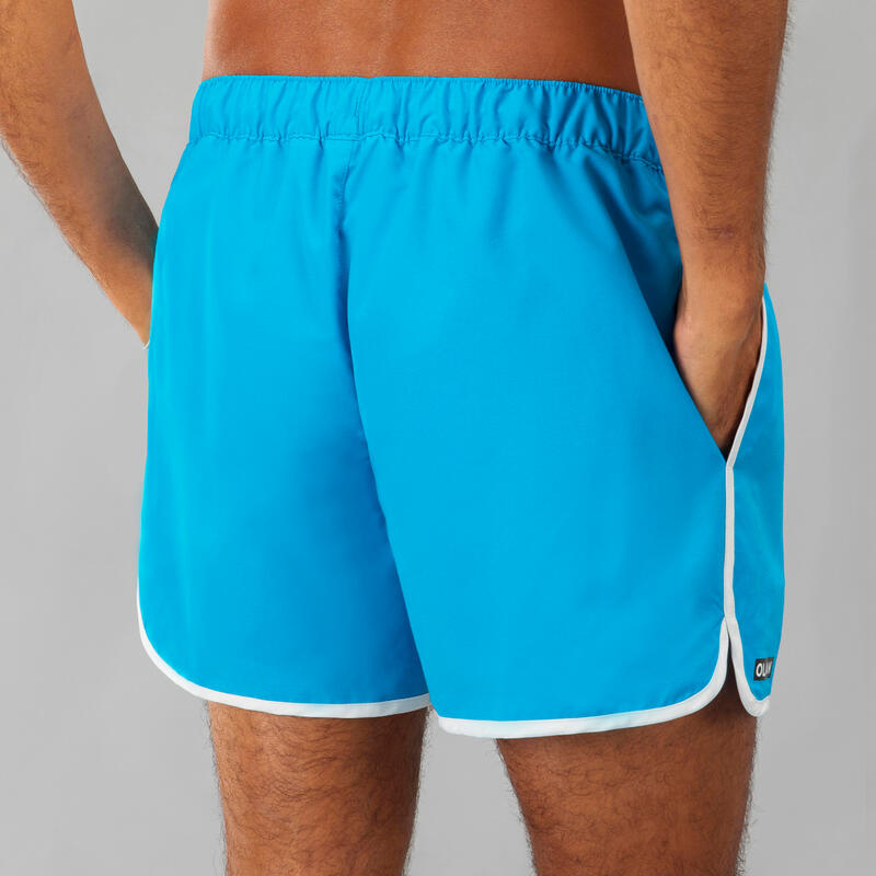 Korte boardshort voor surfen 100 Momo blauw