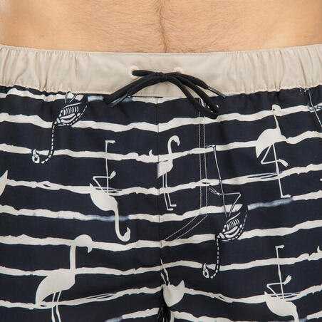 Surf boardshort court 100 FLAMINDARK  BLACK