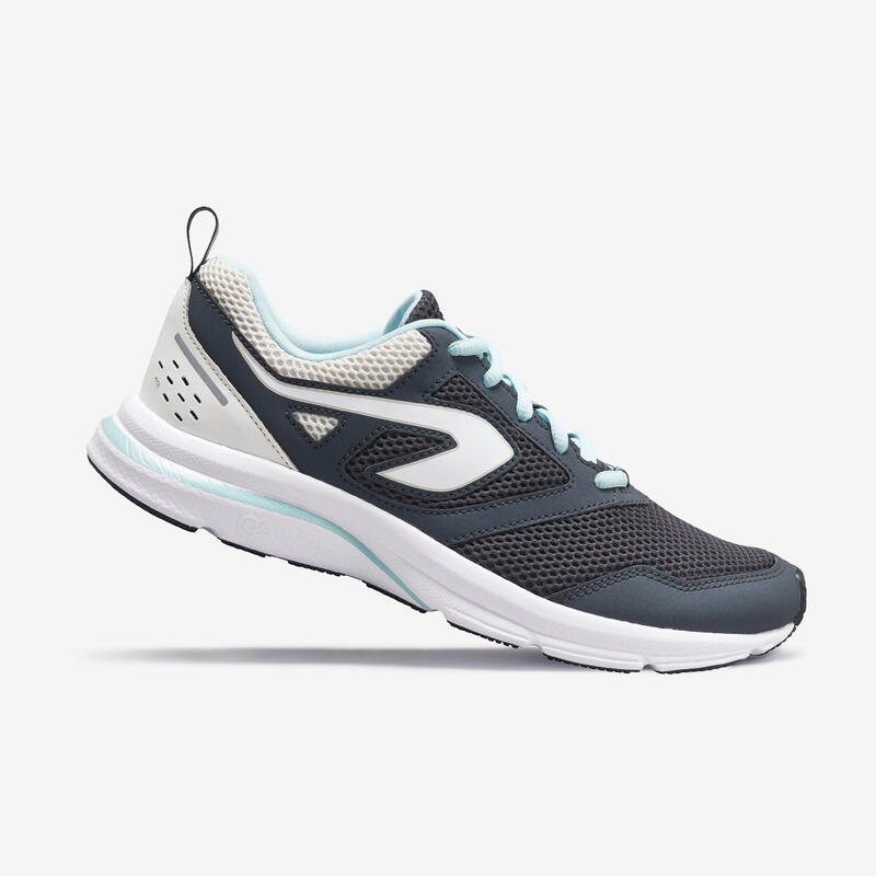 WOMEN'S RUNNING SHOES - KALENJI RUN ACTIVE - DARK GREY