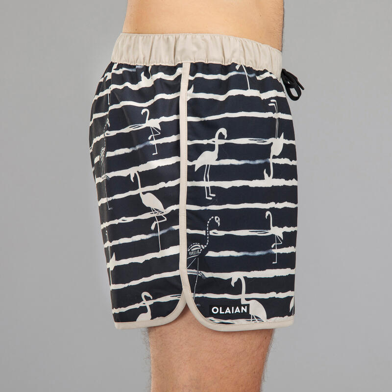 Surf boardshort court 100 FLAMINDARK BLACK