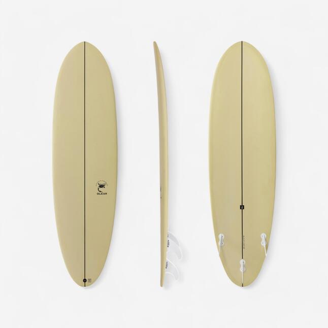 Hybride surfboard 500 6'4" met 3 vinnen. OLAIAN Decathlon.nl