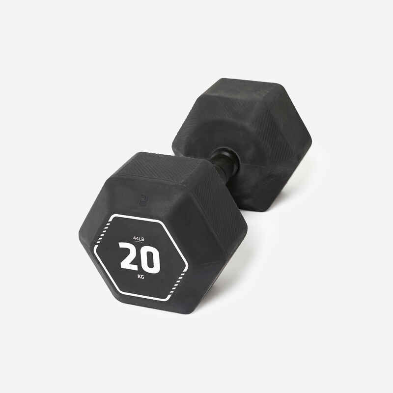 Cross Training and Weight Training Hex Dumbbells 20 kg - Black