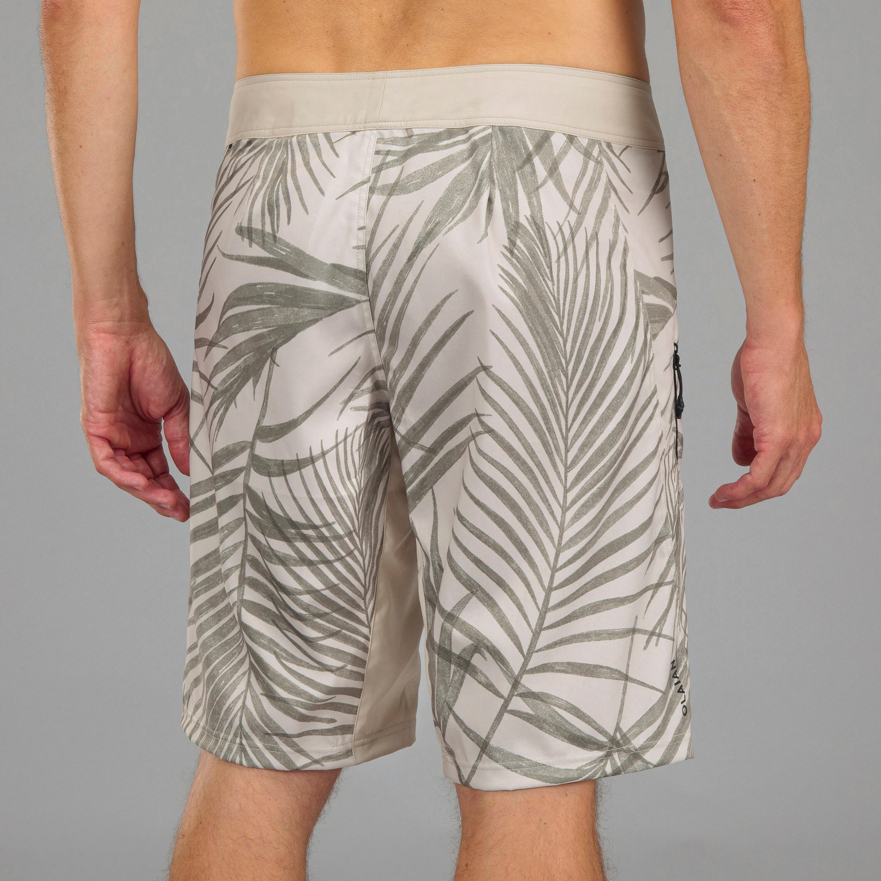 Surfing boardshorts Long 500 BREEZE BEIGE 4/6
