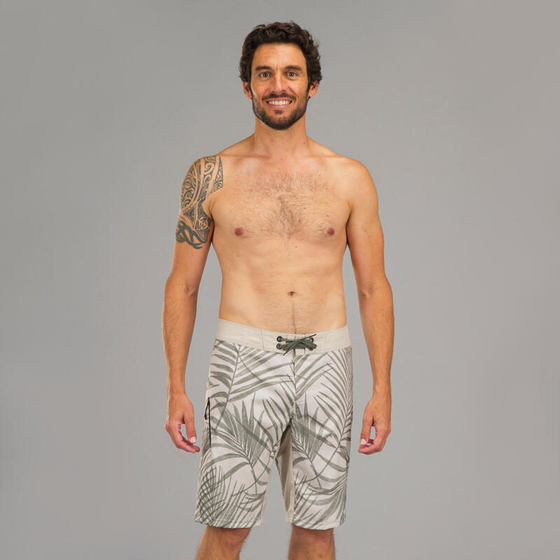 Surf boardshort Long 500 BREEZE BEIGE