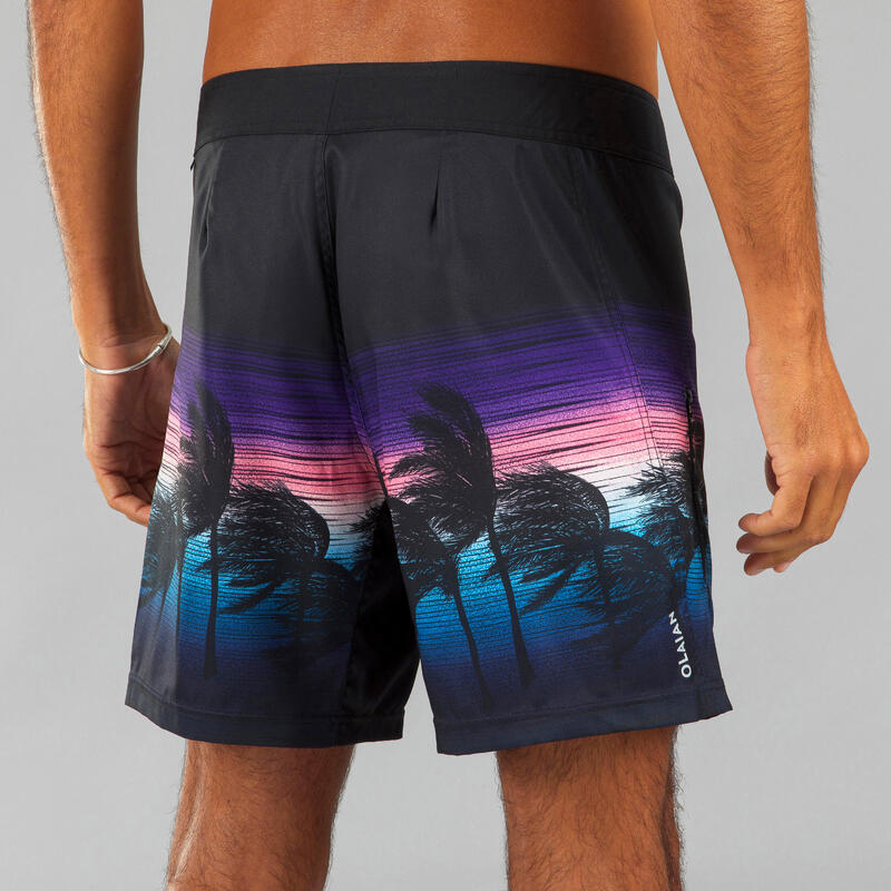 Kısa Boardshort - Siyah - 500 Shadow