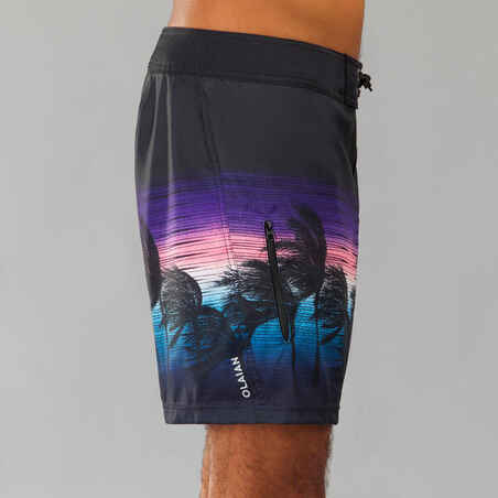 Surfing Short Boardshorts 500 - Shadow Black