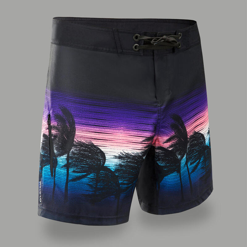 Kısa Boardshort - Siyah - 500 Shadow