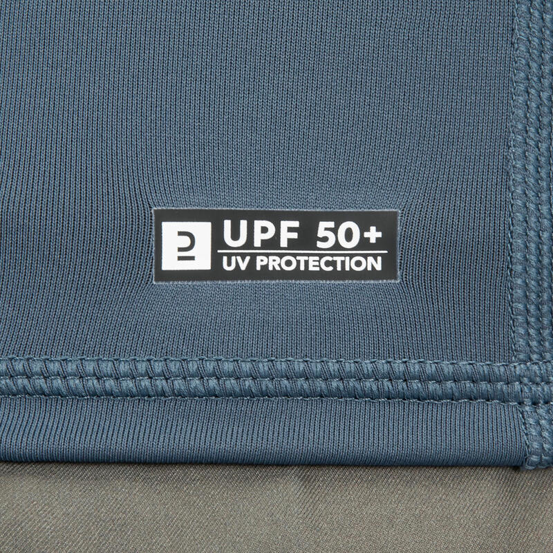 UV-Shirt Herren langarm 500 grau/schwarz