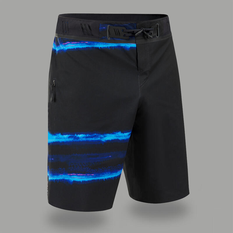 Boardshort Surf 900 Long 20" Homme - Morpho Checky Noir