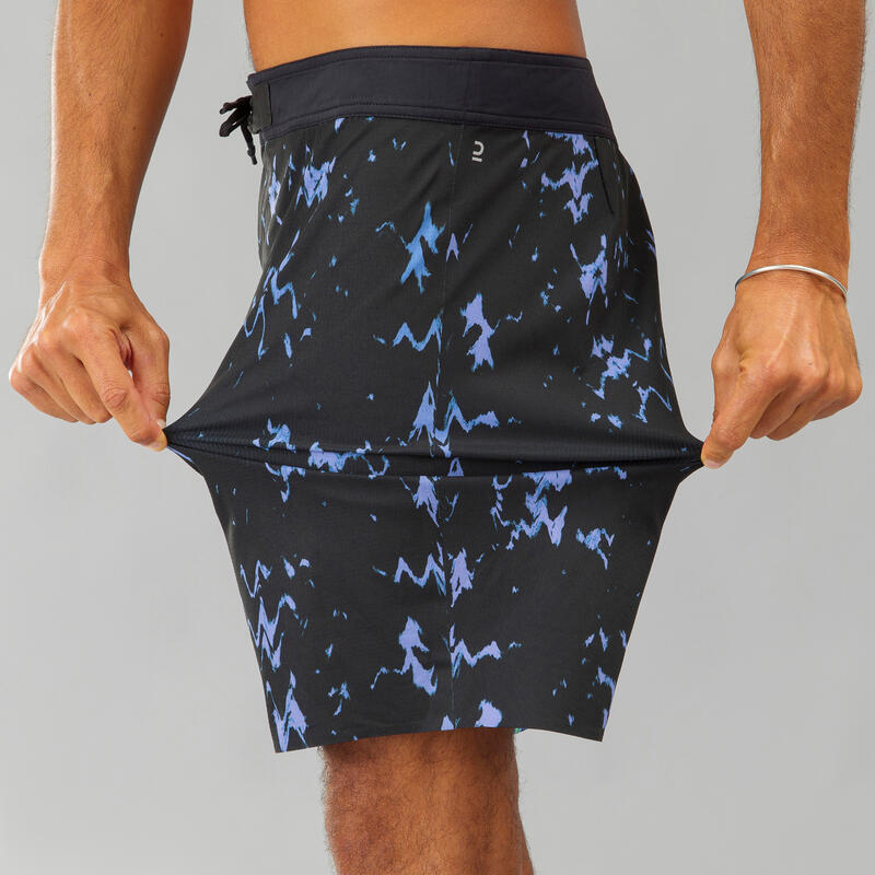 Klassieke boardshort voor surfen 900 flat belt Vibes paars