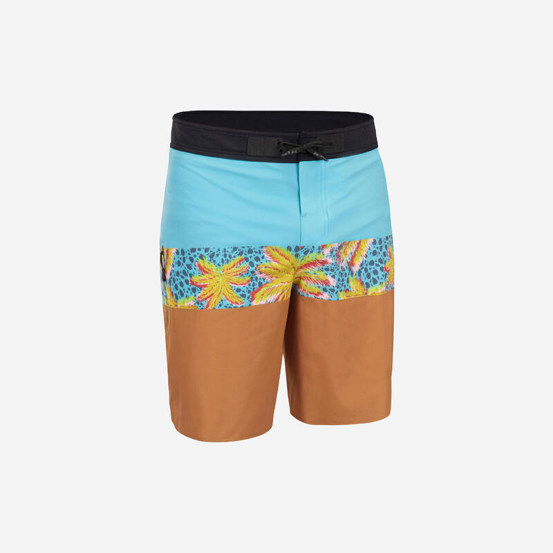 Klassieke surfboardshort 900 flat belt Popycalm Camel