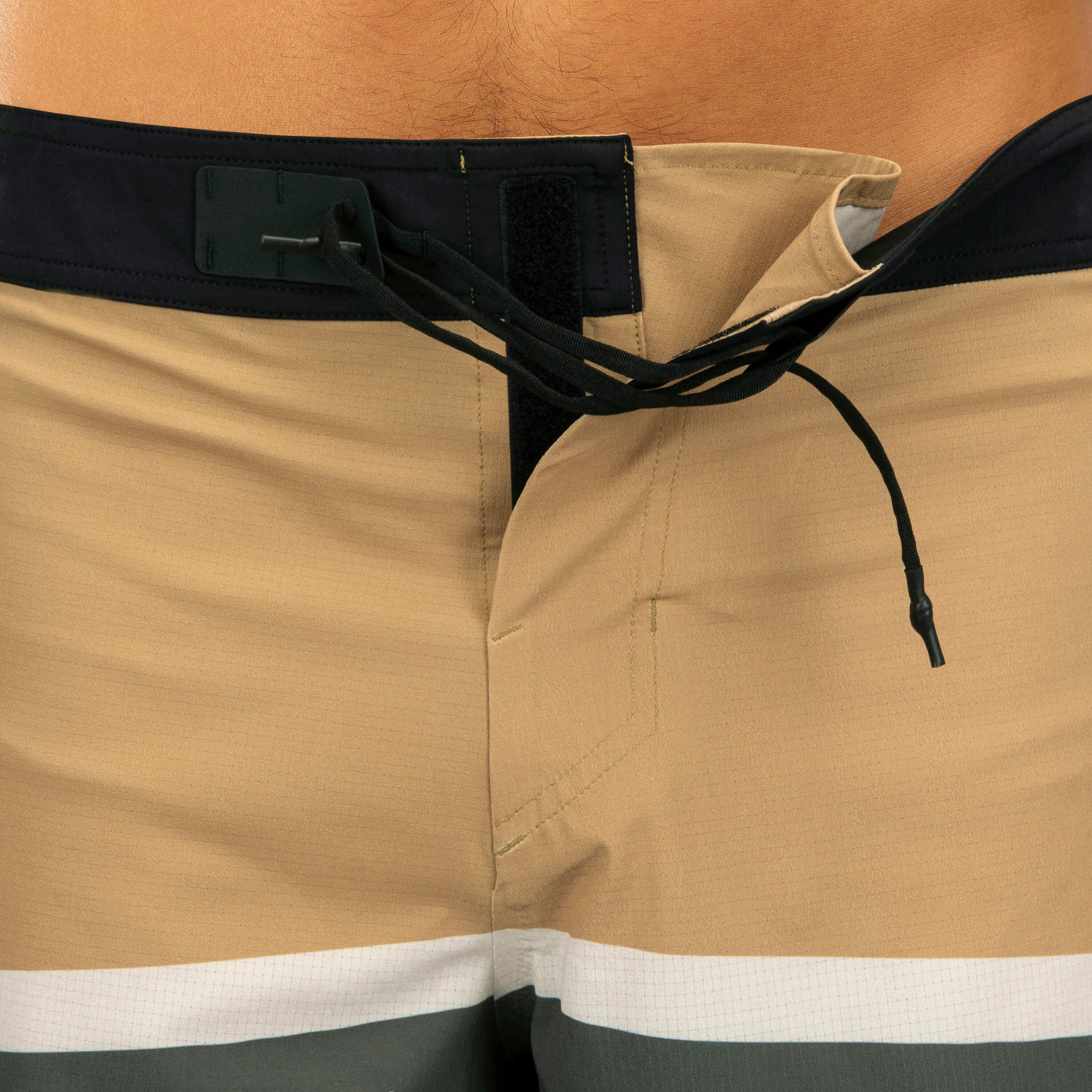 Men Surfing Boardshorts 900 Flat Belt - DUDE KHAKI
