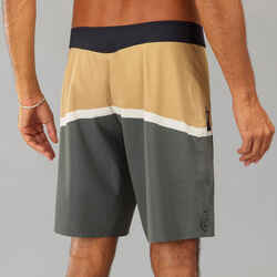 Boardshort 900 για surfing με επίπεδη ζώνη - DUDE KHAKI