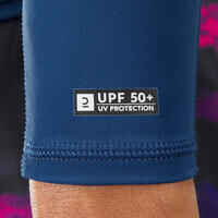 Uv-Shirt langarm Herren UV-Schutz 50+ Neopren Lycra schwarz/blau