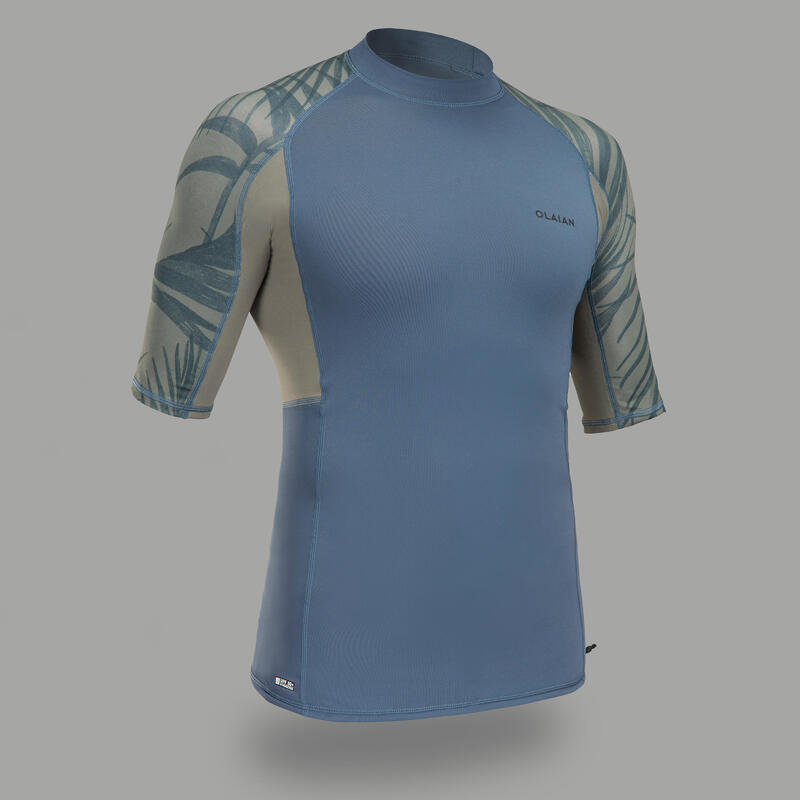 Pánské tričko s krátkým rukávem s UV ochranou Surf Top 500 khaki