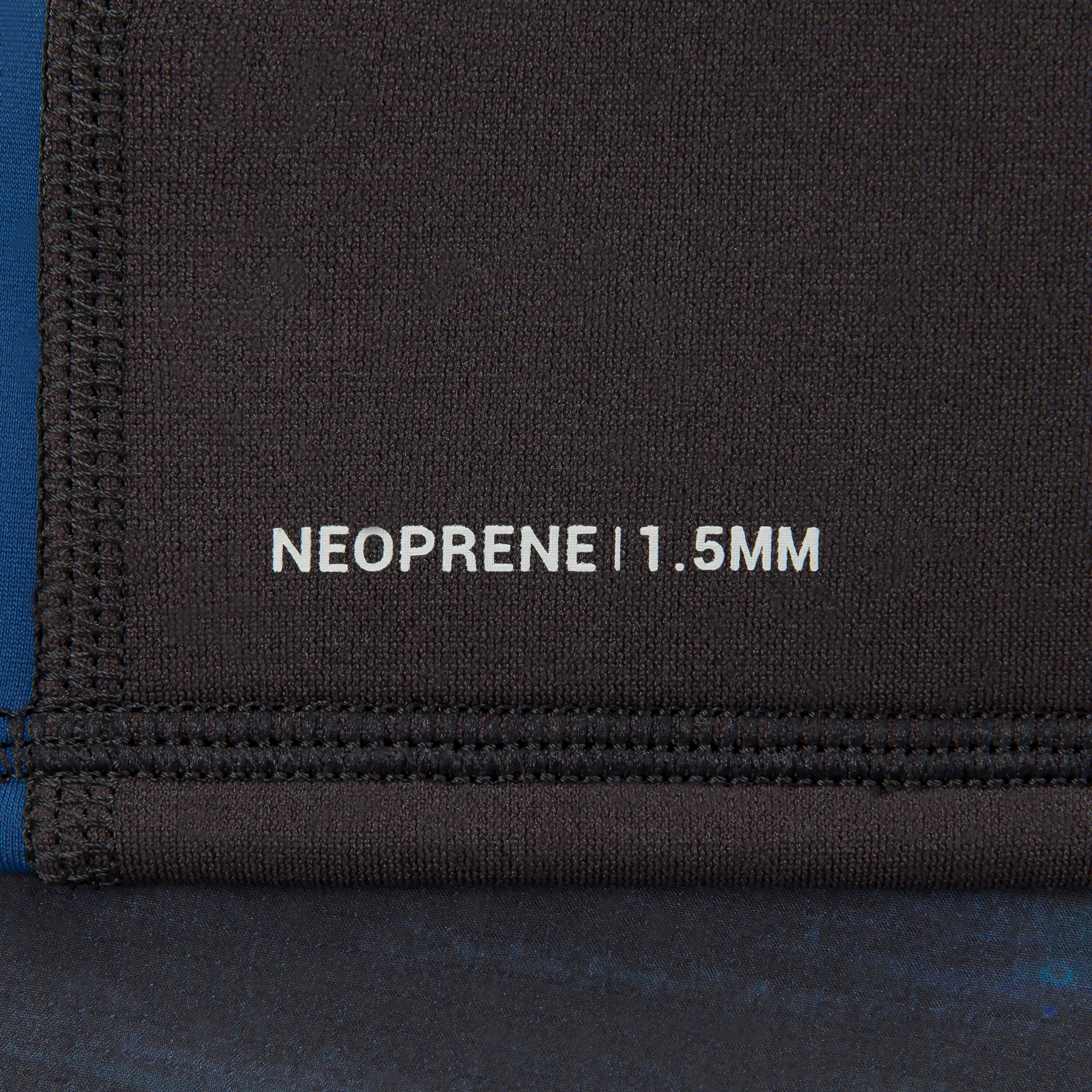 UV-Shirt Herren UV-Schutz 50+ mit Neopren Lycra schwarz/blau 6/6