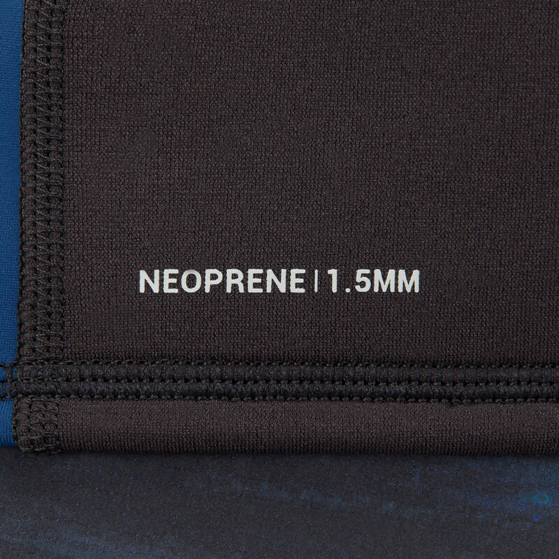 Camiseta protección solar manga corta neopreno Hombre negro azul marino