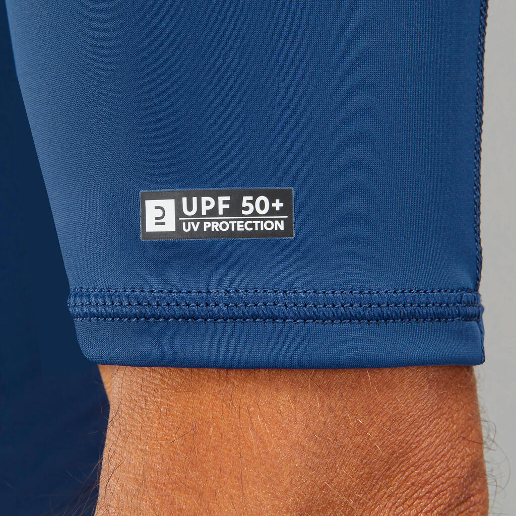 Men's surfing short-sleeved neoprene thermal anti-UV T-shirt top.